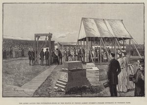 The Queen Laying the Foundation-Stone of the Statue of Prince Albert (Women